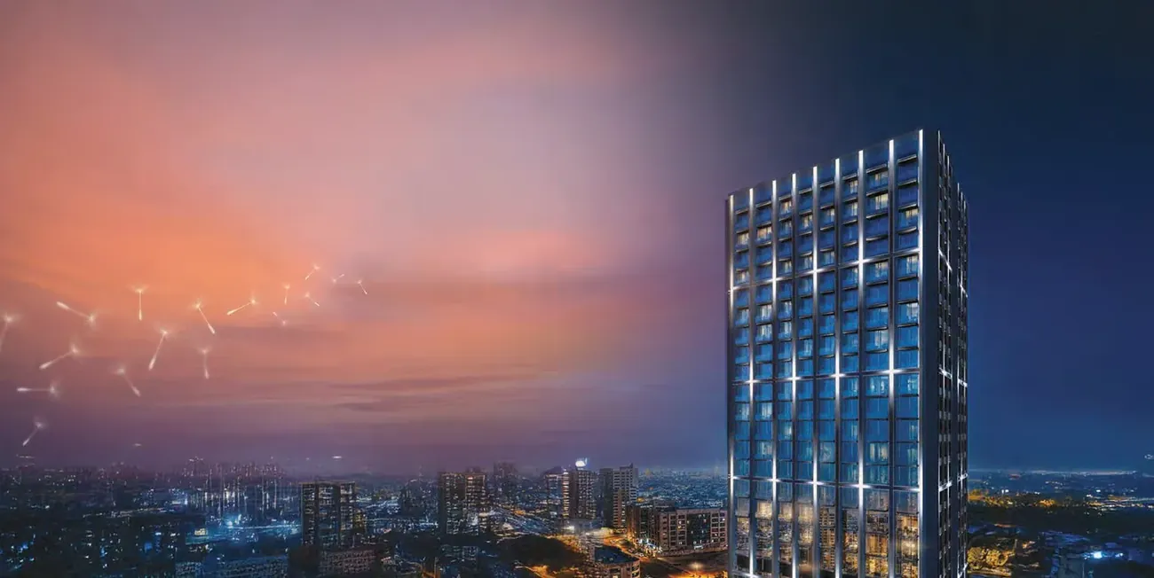 Render exterior de Etherea en JVC, Dubái